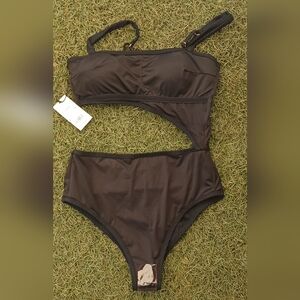 Shade & Shore Black One Piece Swimsuit